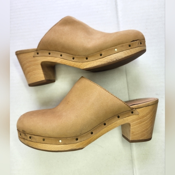 Madewell Shoes - 🌸 Madewell | Suede Leather Mules. Size 8, Tan